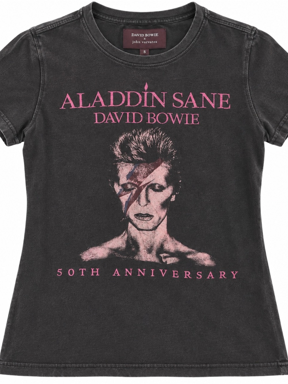 NWT David Bowie Aladdin Sane 50th Anniversary Graphic Tee, S